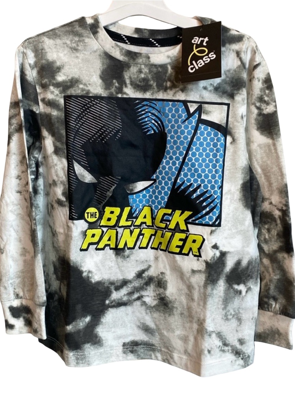 Art Class Black Panther Marvel Boys Size XS (4/5) Long Sleeve Shirt, NWT